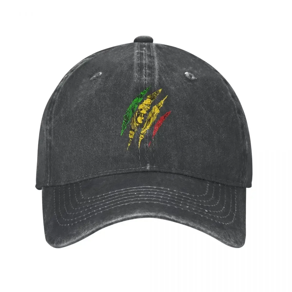 Vintage Lion Of Judah Unisex Baseball Cap Reggae Music Rastafari Rasta Distressed Denim Caps Hat Fashion Outdoor Summer Sun Cap