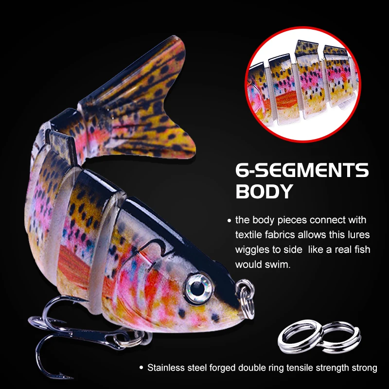 10cm 18g Sinking Wobblers 6 Segments Fishing Lures Multi Jointed Swimbait Hard Bait Fishing Tackle For Bass Isca Crankbait - AliExpress 10cm 18g Sinking Wobblers 6 Segments Fishing Lures Multi Jointed Swimbait Hard Bait Fishing Tackle For Bass Isca Crankbait - AliExpress