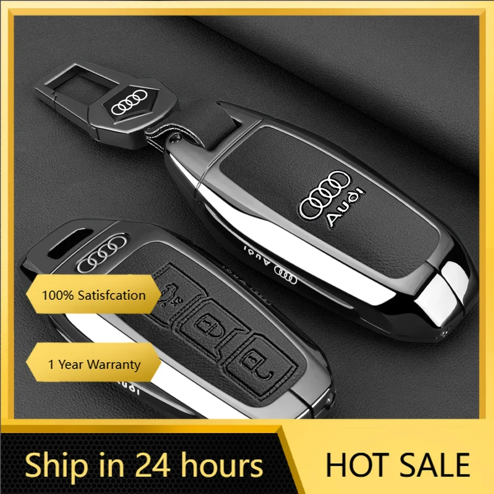 

2025 Hot Leather Key Case Shell Buckle Special Car Key Cover Shape Car Remote Control Protective Shell For Audi A3 A5L Q6 A6L Q5