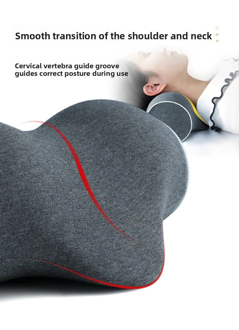 

Cervical Pillow (Traction & Massage): Memory Foam Core, Pure Cotton, Hot Compress, Free Shipping, Wholesale