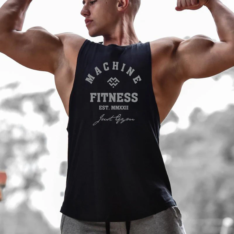 Lightweight Cotton Running Fitness cool Vest Men Muscle Bodybuilding Gym Sleeveless Workout Shirts Tank Tops Jogger Casual Wear