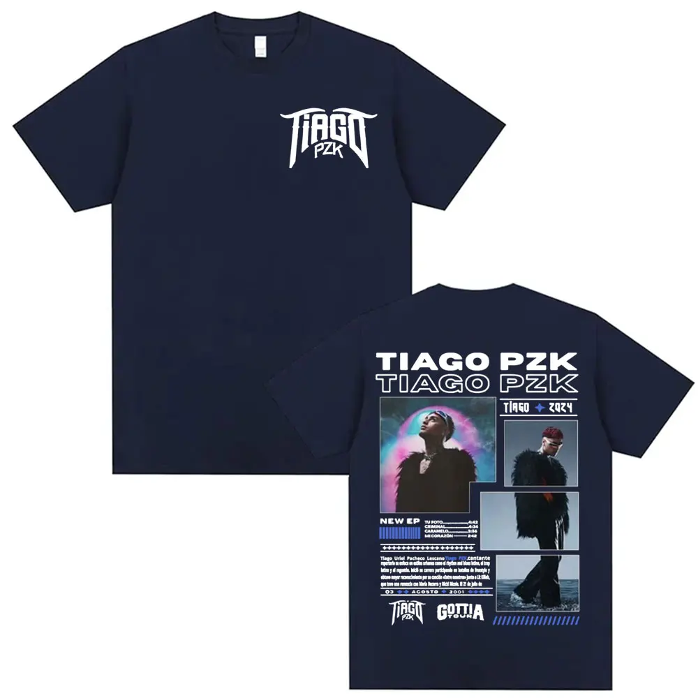 Rapper Tiago Pzk Gottia Tour Graphic T Shirts Harajuku Hip Hop Style Vintage T-shirt Men Women Casual Loose Short Sleeve T Shirt