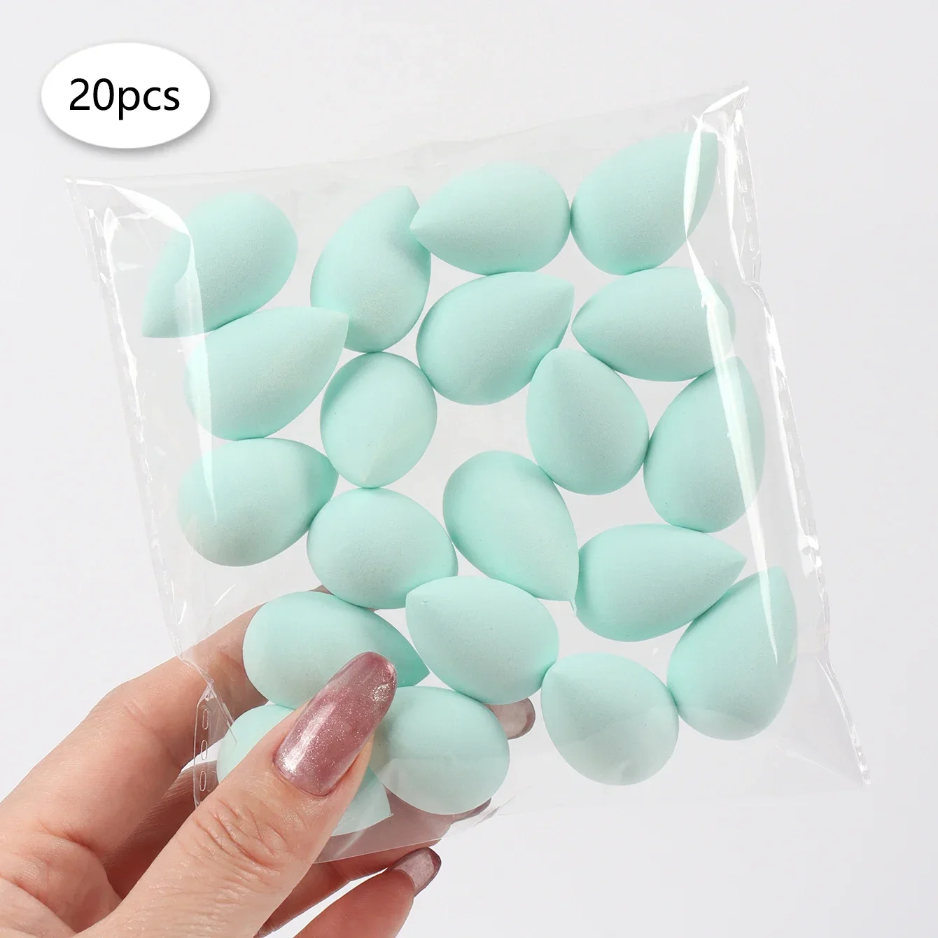 Mini bouffée de doigts, fond de teint cosmétique, éponge cosmétique, mélangeur de maquillage, adapté au correcteur de crème et de poudre, 20 pièces