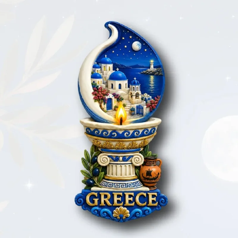 Greece Santorini Fridge Stickers Athens Travel Souvenirs Acropolis Zakynthos Fridge Magnets Birthday Gifts Home Decoration