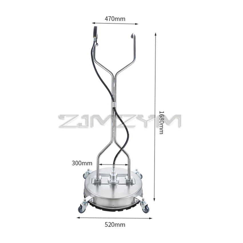 평면 클리너 2/3 노즐, 스테인레스 스틸, 고압 세척기, 회전 평면 청소 기계, 20 인치, 5000PSI