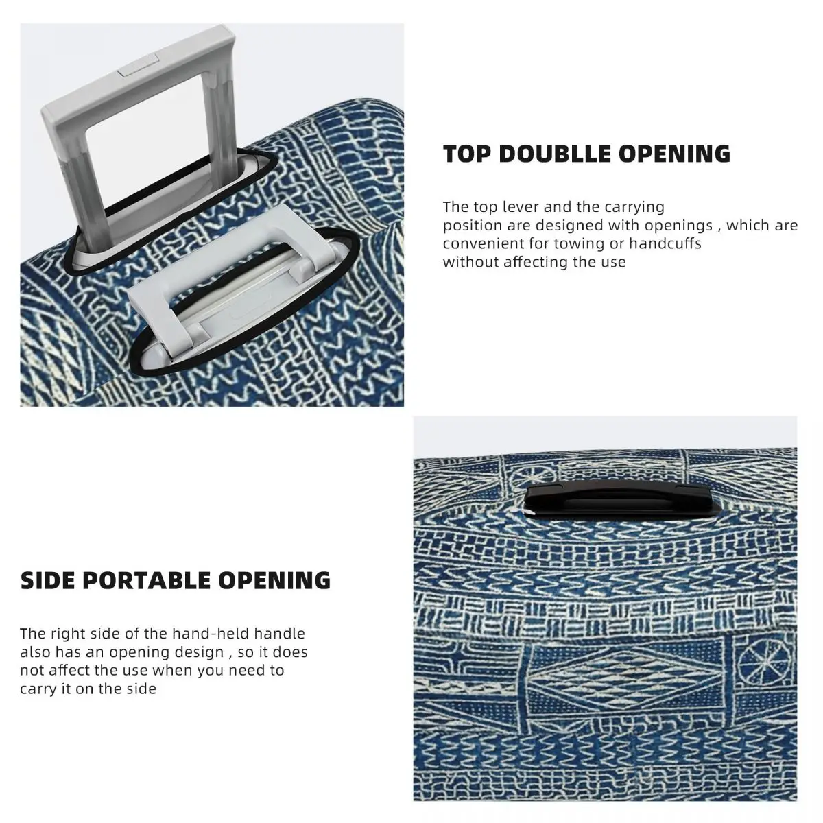 Ndop Cameroon West Африканский текстильный чехол для чемодана, защитные эластичные защитные чехлы для дорожного багажа для 18-32 дюймов