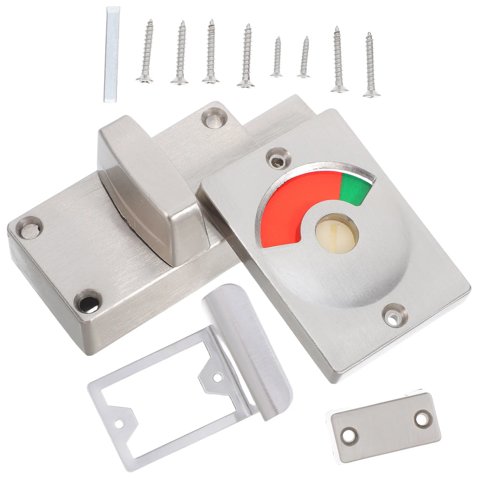 

1Set Stainless Steel Door Lock Indicator for Bathroom Toilet Public Occupied Vacant Lock Toilet Locks