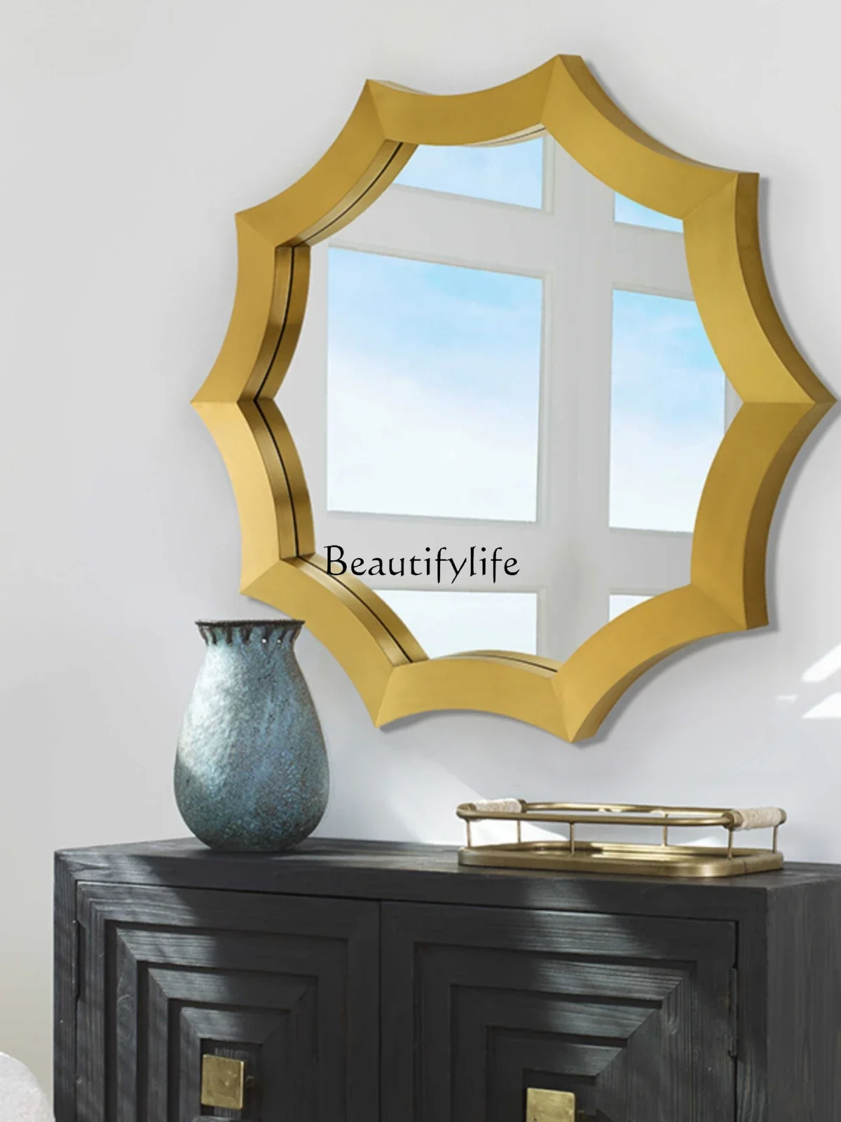 FGBeauty girl modeling sun HP flower table breeze dressing makeup mirror heart-felt travel