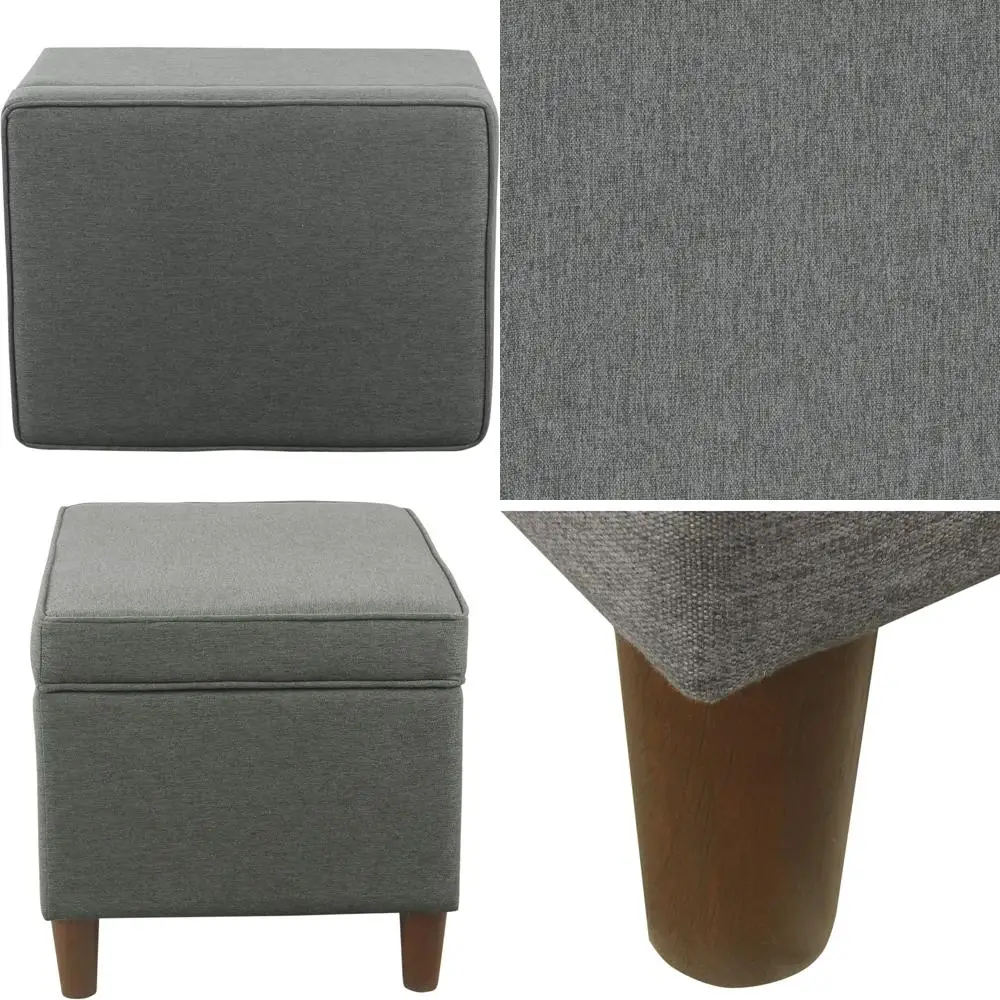 

Gray 24-Inch Storage Ottoman