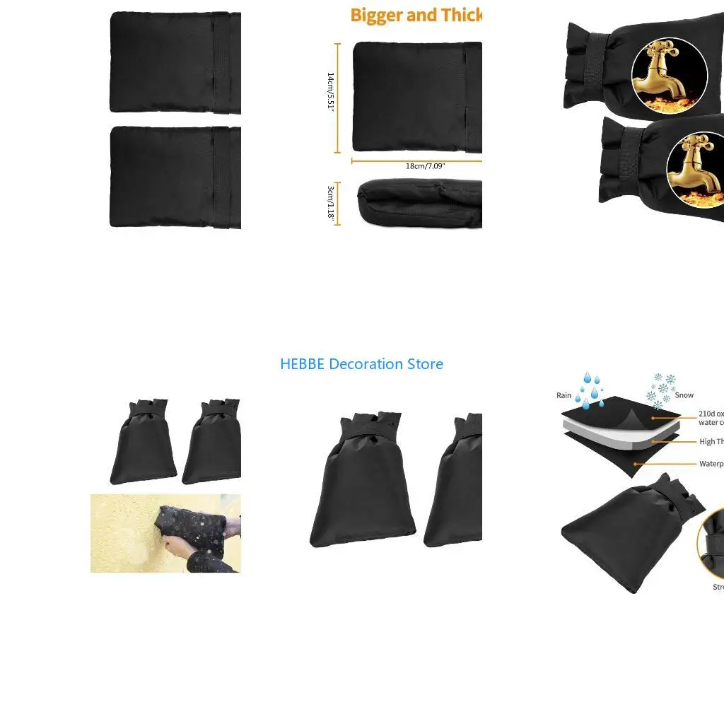 B0KC Faucet Cover Anti-freeze Tap Sock Freeze Ice Insulation Heat Preservation