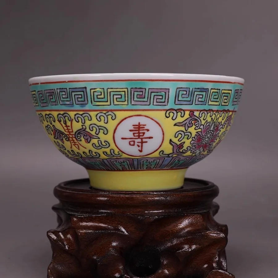 Chinese Vintage Keramische Kom 70's Verf Reliëf Rijstkommen Jingdezhen Porselein Servies Onderglazuur Lichtgevende Soep Noodle Kommen