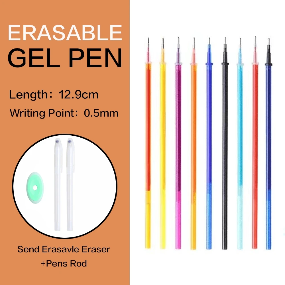 5/12/20 Office Gel Pen Set Erasable Refill Rod Erasable Pens Washable Handle Blue Black Ball Pen Ink School Writing Stationery