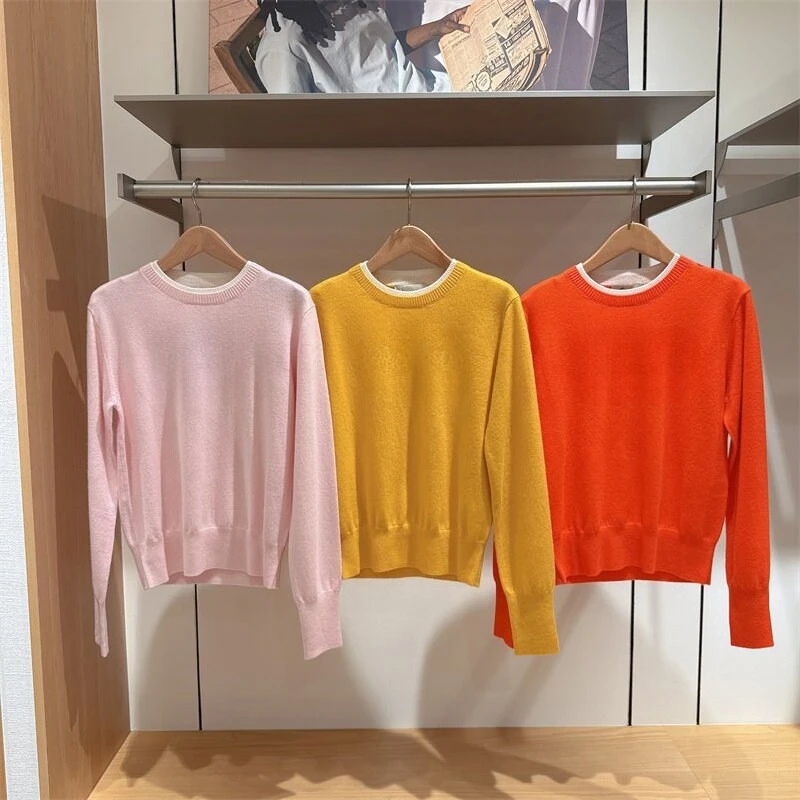 2026 Women's Golf Sweater Autumn Winter Warm Knit Long Sleeve Top Korean Style Casual Sports Golf Pullover
