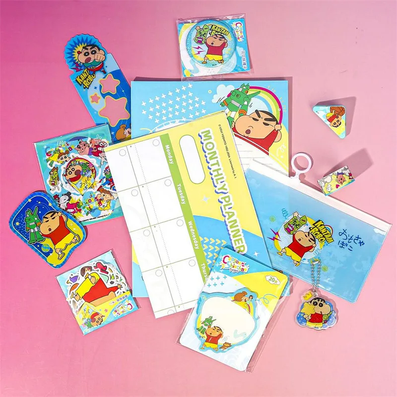 Crayon Shin chan Stationery Surprise Bag for Primary School Students Blind Bag School Opening Gift Pack Cartoon Peripheral Set