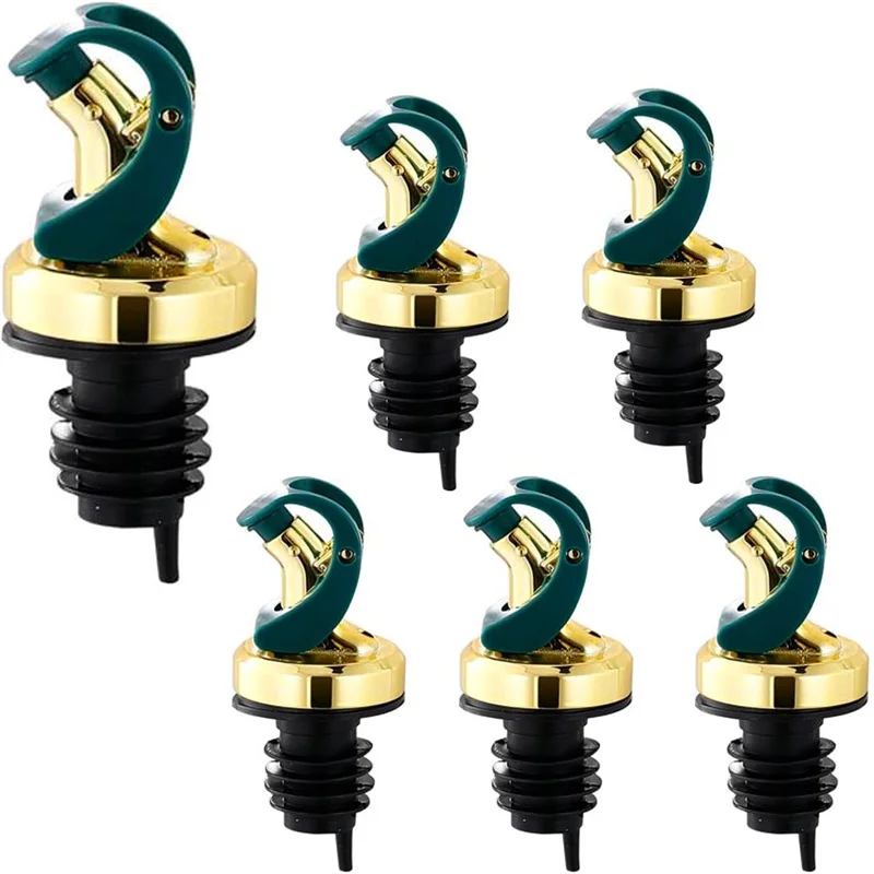 3/6Pcs Oil Bottle Nozzle Wine Liquor Dispenser Seal Leak-proof Oil Bottle Stopper Cap Flip Top Sprayer Kitchen Accessories