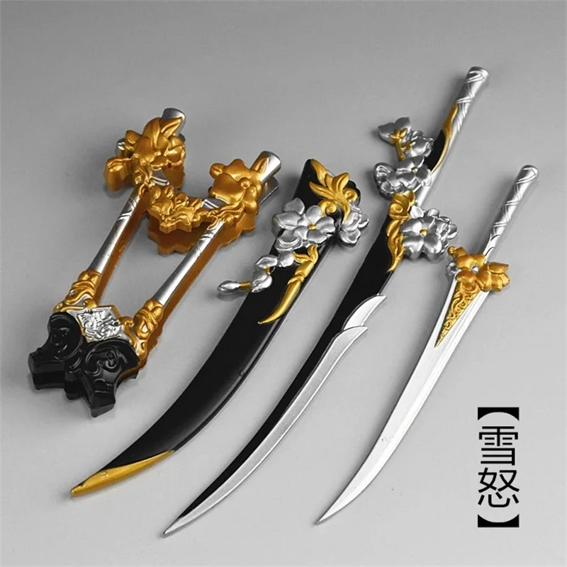 Miniature Weapon Orange Knife Shield Pure Yang Sword Model Toy Action Figure Soldier Scene Equipment In Stock Collectible