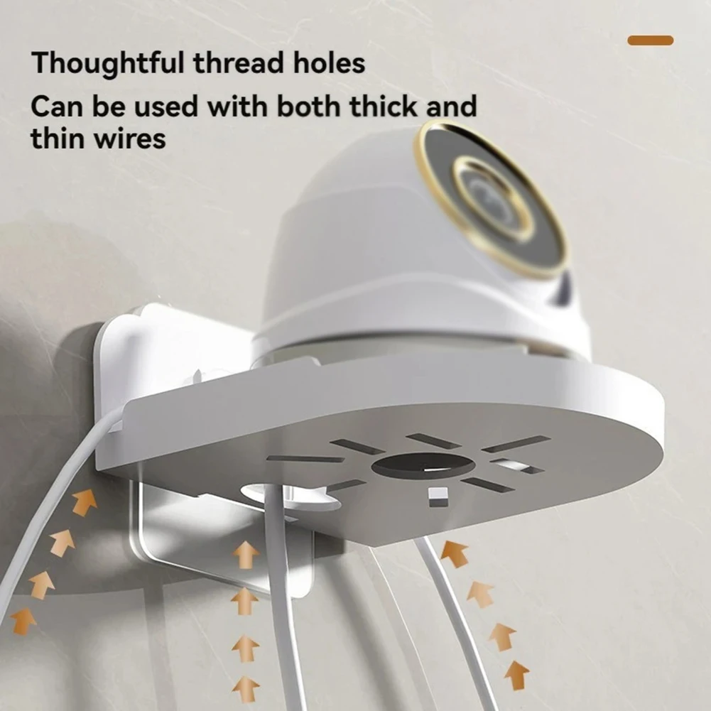 

Cable Management CCTV Camera Holder Home Organization Cord Access Hole Organized Storage Plastic Material Smooth Edges