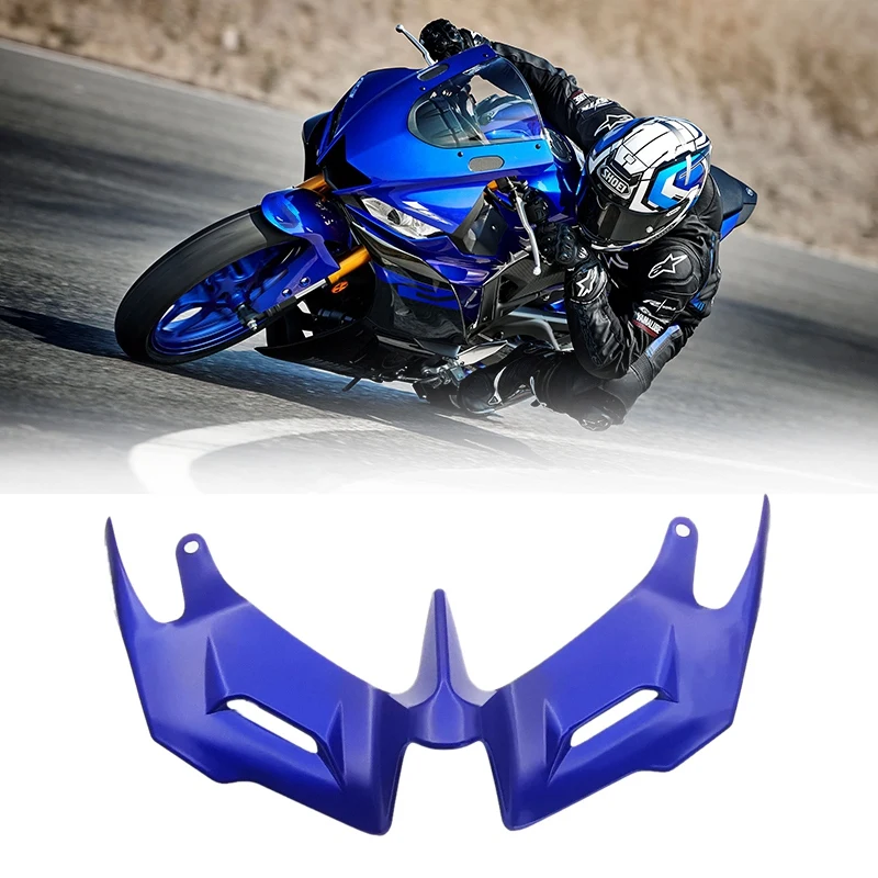 

A73X-Motorcycle Front Aerodynamic Winglets Windshield Fairing Wing For Yamaha YZF R3 R25 2014 - 2021