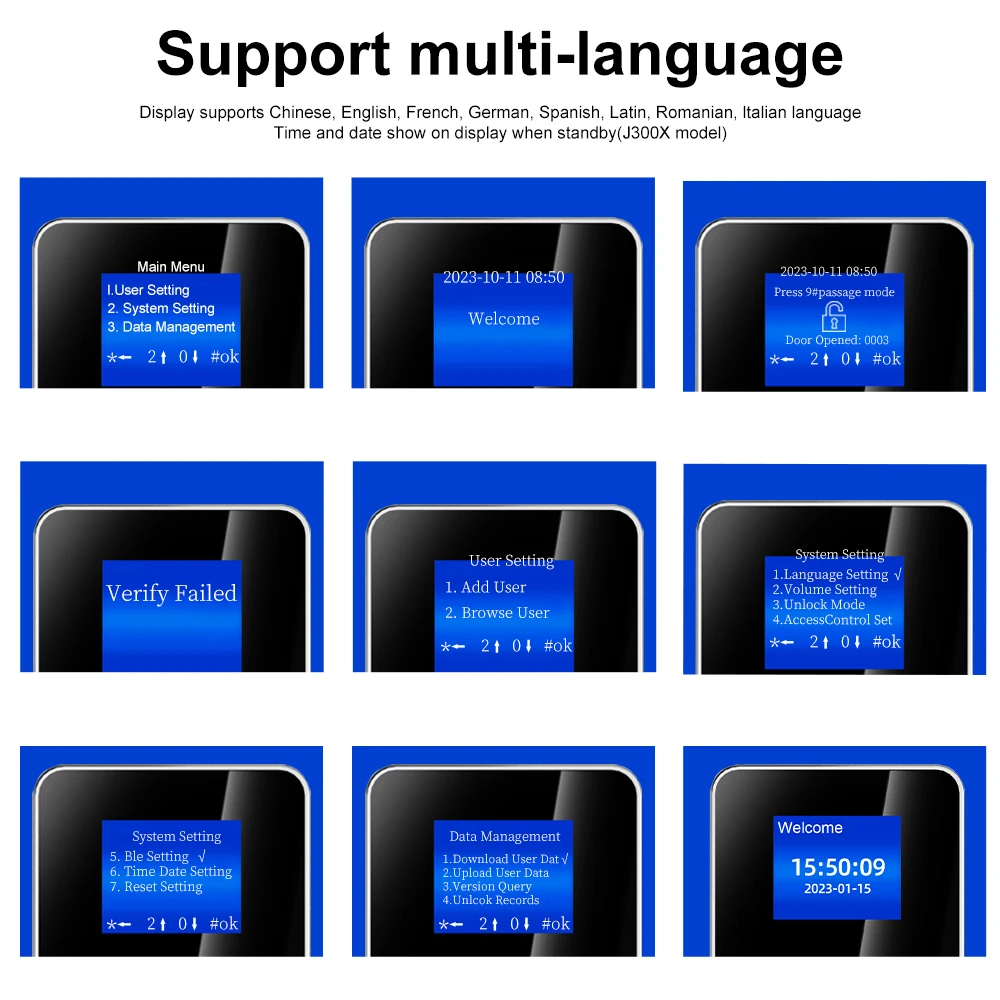 Impermeável Tuya Fingerprint Sistema De Controle De Acesso, Teclado RFID, Teclado De Toque De Metal, Inteligente APP Desbloquear, Abridor De Porta,