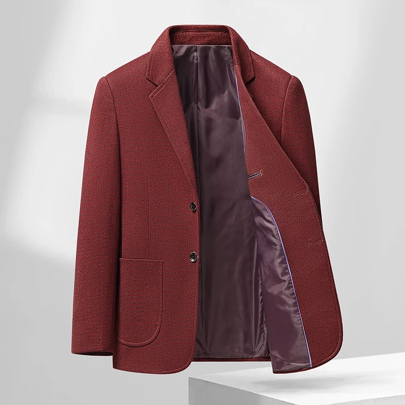 Minimalist Men Basic Blazer Curated Color Palette Navy Classic Red KhakiTaupe & Slate Grey Suit Effortless Versatility Attire