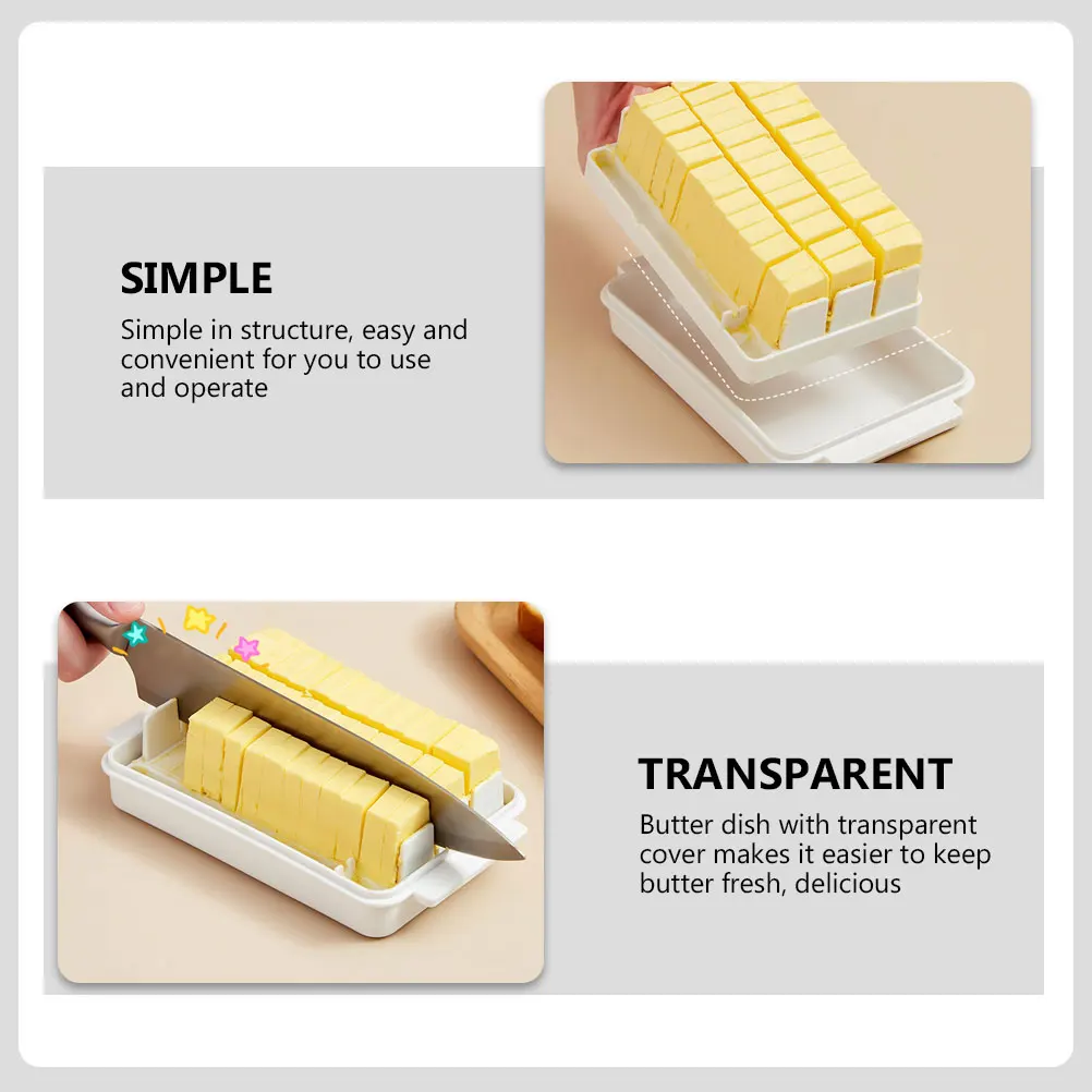 

Butter Box With Transparent Lid Pp Material Thick Fresh Keeping Container For Cheese Margarine Storage Household