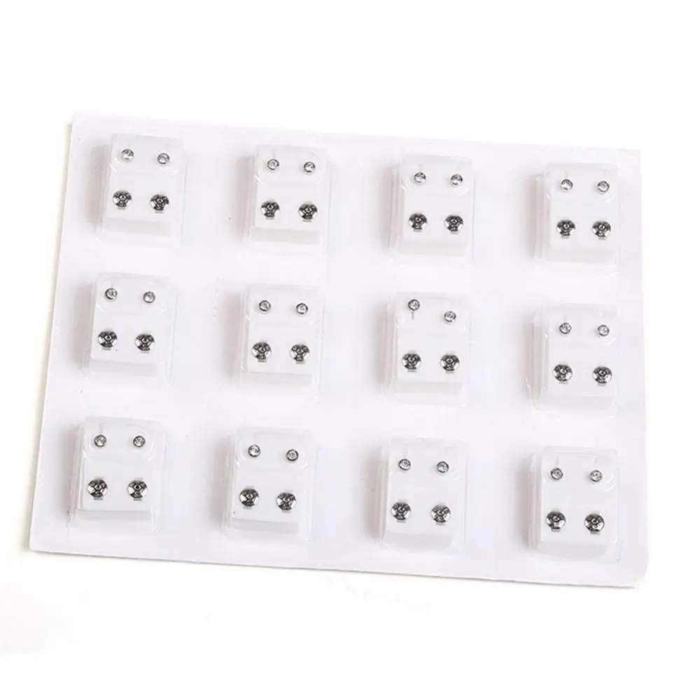 12Pairs Ear Piercing Tool Metal Ear Studs Needle Earrings for Piercing Machine Ear Piercing Tool Kit