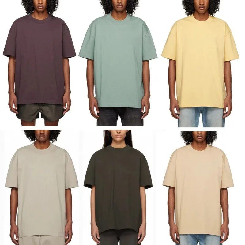 

2023SS двойная линия модный дизайн мужские футболки силиконовые топы с буквенным логотипом футболки дизайнерские брендовые свободные хлопковые футболки для пар