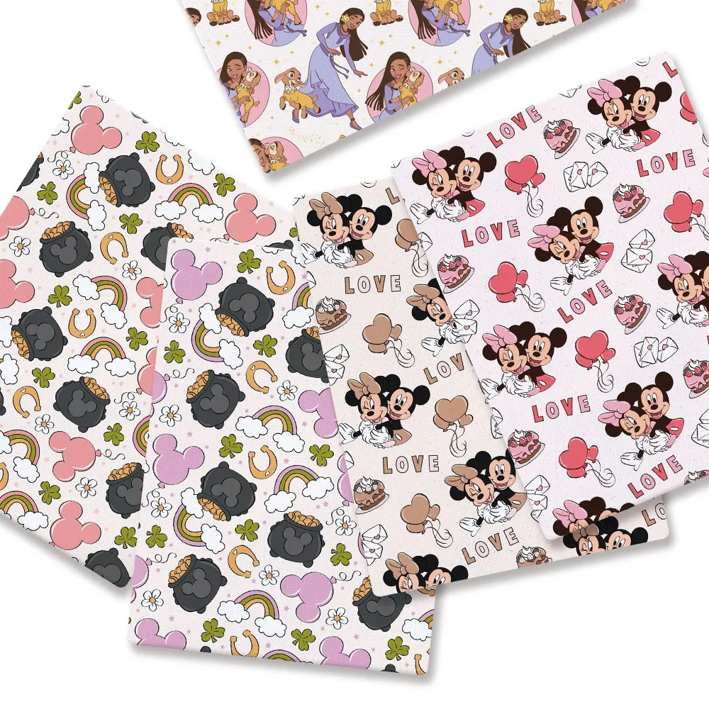 

Ткань disney 140x50 см, мультяшная хлопковая ткань, ткань в стиле пэчворк, детский домашний текстиль, шитье для кукольного платья, занавеска, ткань из полиэстера и хлопка