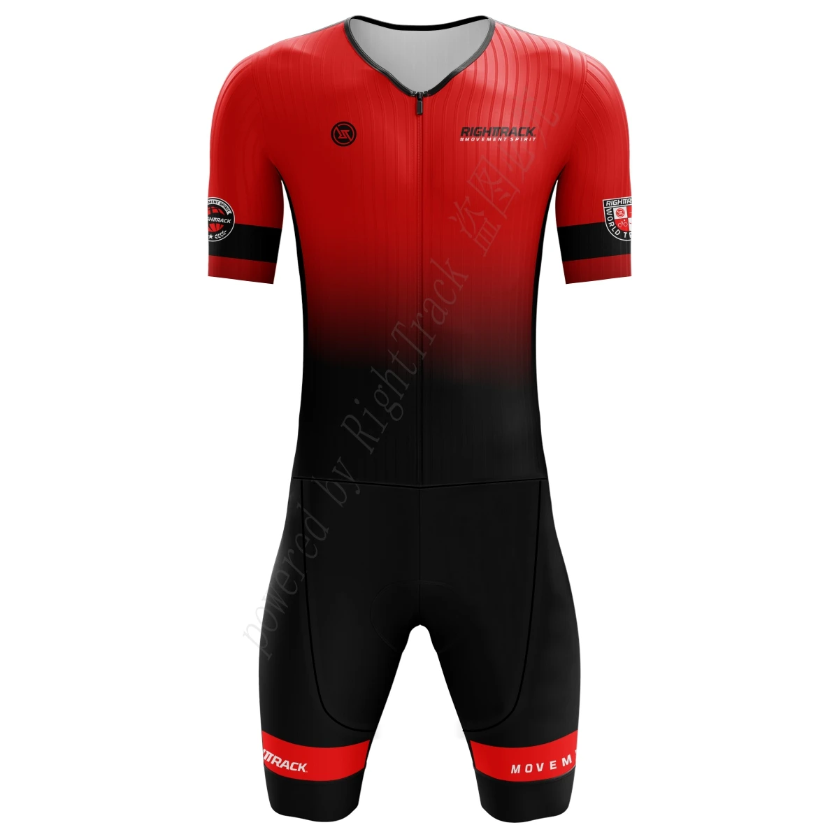 Hot RIGHTTRACK Men Triathlon Clothes Bike Professional Cycling Skinsuits  Swim and run Sets Jumpsuit Short Sleeve Kits