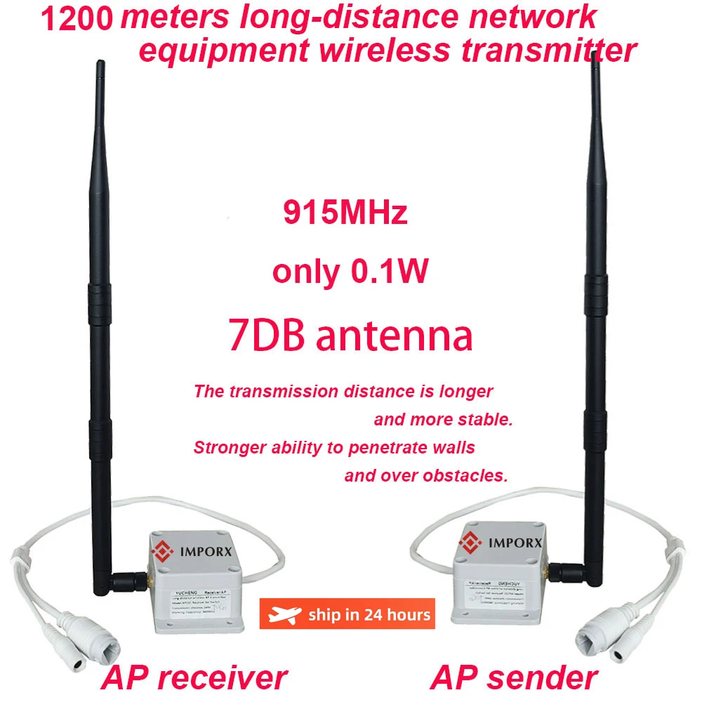 

7DB 1200 Meters Long Distance Wireless Plug and Play AP STA Transmitter Receiver For PTZ IP Camera Ethernet Equipmen