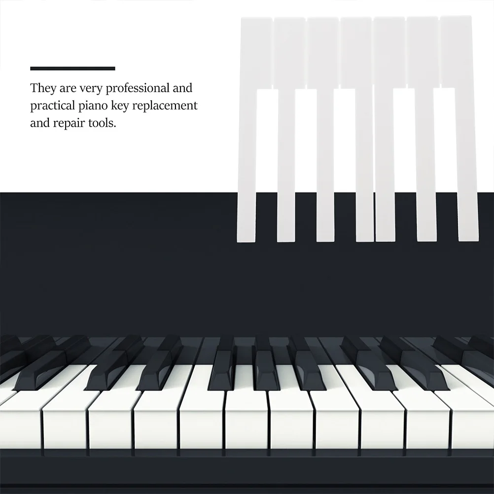 

52 Pcs Piano White Keyboard Tools Music Labels Keys Removable Accessories