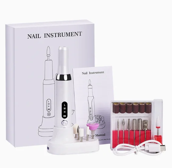 مطحنة أظافر كهربائية محمولة جديدة مع شاشة عرض كبيرة للأظافر - أداة فنية للأظافر مع وظيفة الشحن #5