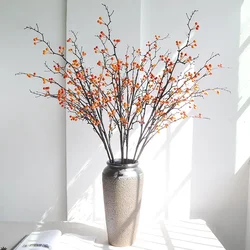 110CM Realistic Artificial Plants for Home and Hotel Decor with Red Berries and Lanterns
