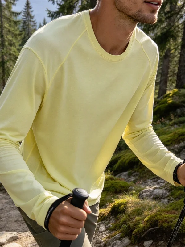 Ultra-light Breathable Long Sleeve Shirt for Running And Fitness Men's Women's Quick Dry Elasticated T-shirt Commuting Essential