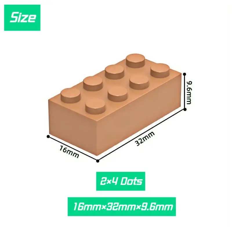 DIY Building Blocks Parts 2x4 Dots Bricks 3001 MOC Educational Creative Size Compatible Blocks Plastic Toys for Children