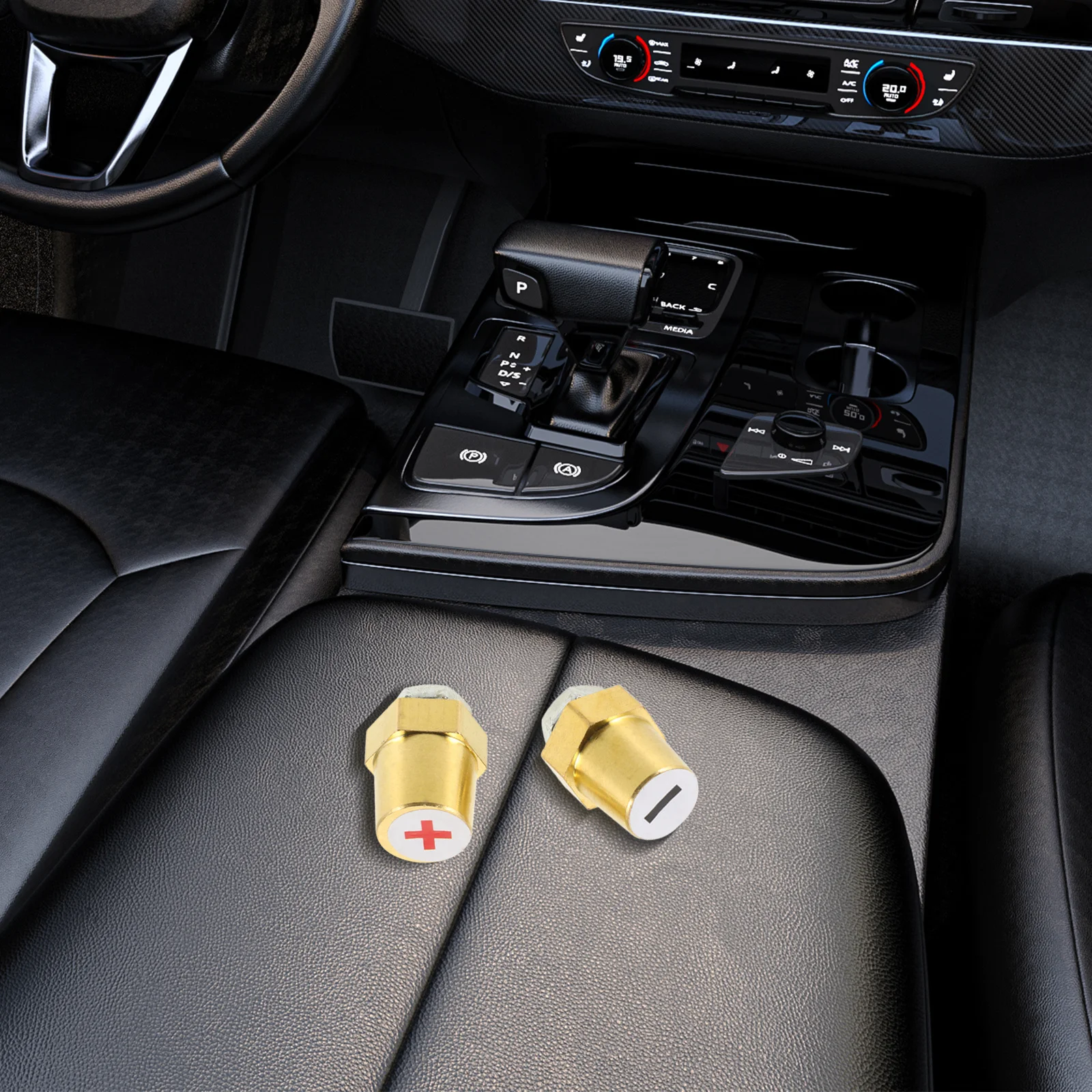 

1Pair Terminal Connectors Brass Copper Male Threaded Extension Adapter Car Charging Electrical Terminals Posts