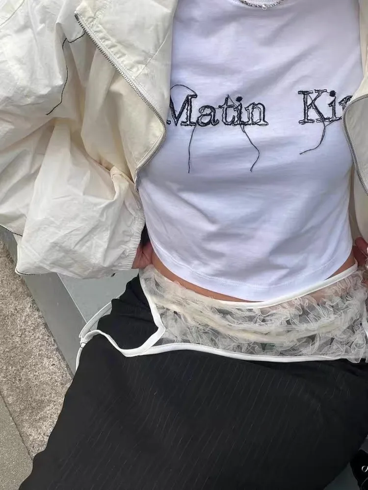 

Mat*n Ким ор Све круглая футболка Ne женская Sweet Spicy Street Sle Cact Long Cotton Summer Faion
