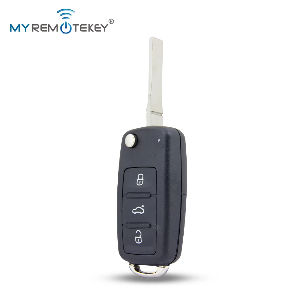 MYREMOTEKEY 5K0 837 202 AD Fernbedienungsgehäuse 2-Tasten HU66 Klinge mit Stiftloch für VW Golf Jetta Passat Tiguan Polo Beetle – Detail 5