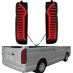 2pcs Vehicle Rear Lights Fit For Hiace 2008 2009 2010 2011 2012 2013 2014 2015 Led Tail Lamps Lamp Brake High Additional Light