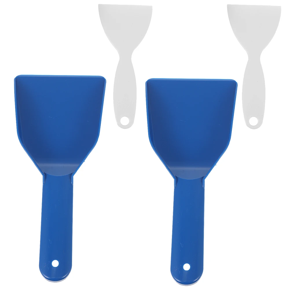 

4Pcs Ice Removal Shovel Multifunctional Kitchen Cleaning Tool Durable PP Material Humanized Design Easy Carry Gift Housewives