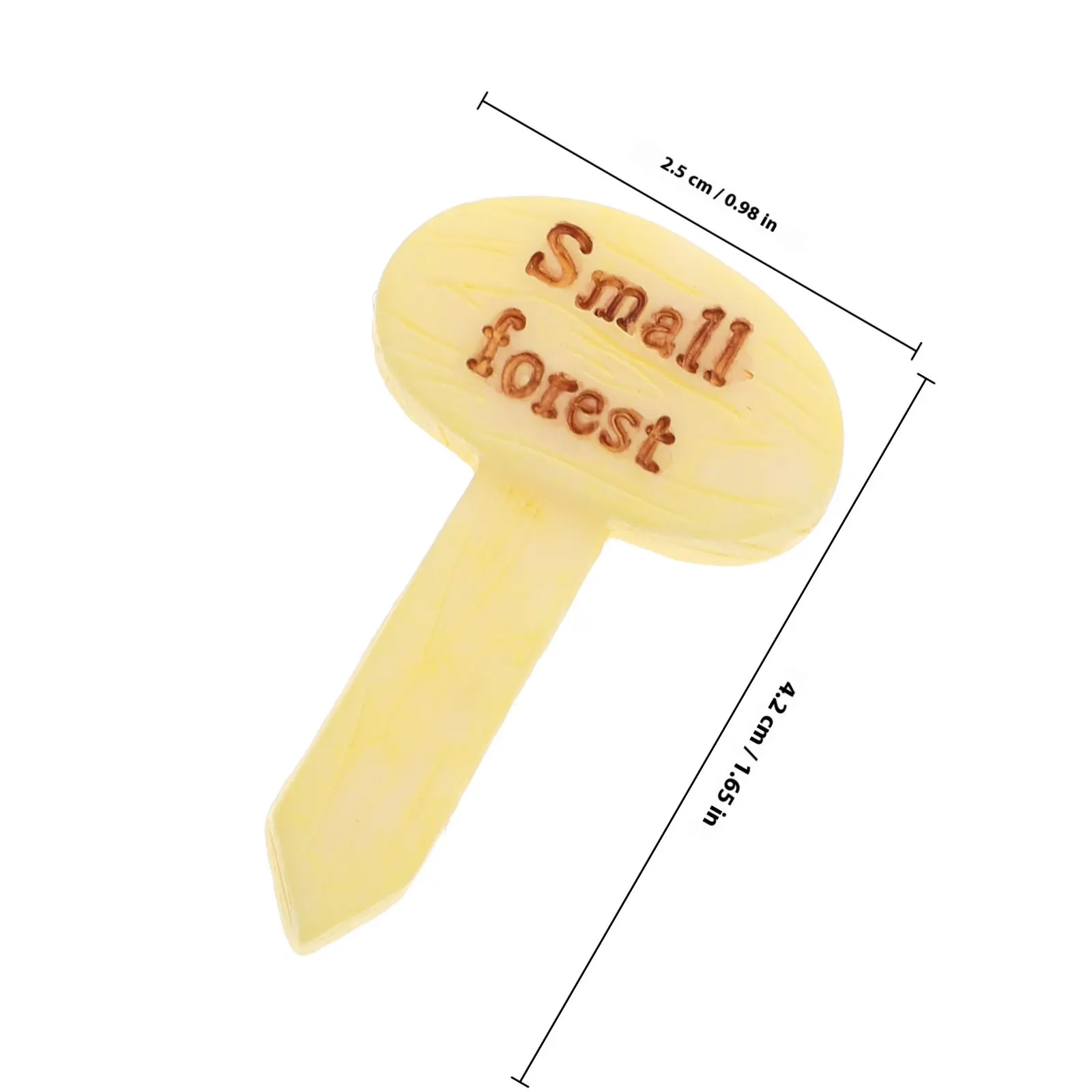 10Pcs Resin Artware Micro Adornment Vivid Realistic Technique Miniature Guidepost for Theme Party Flowerpot Decor