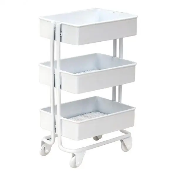 2x Simulation 1/12 Scale White Iron 3 Tiers Display Rack Model Dollhouse Life Scene Supplies