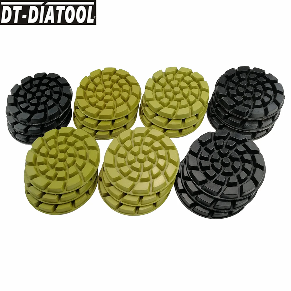 DT-DIATOOL 21pcs/set Diamond Concrete Polishing Pads Floor Renew Pads professional Resin Bond Thickened Disc Dia 4\