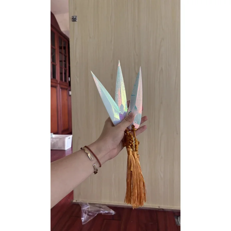 CyAnime KPop HUNTR/X Zoey Cosplay Prop  Do Gooder Zoey Colorful Laser Film Magical Knife Throwing Demon Hunter For Halloween Par - view 4