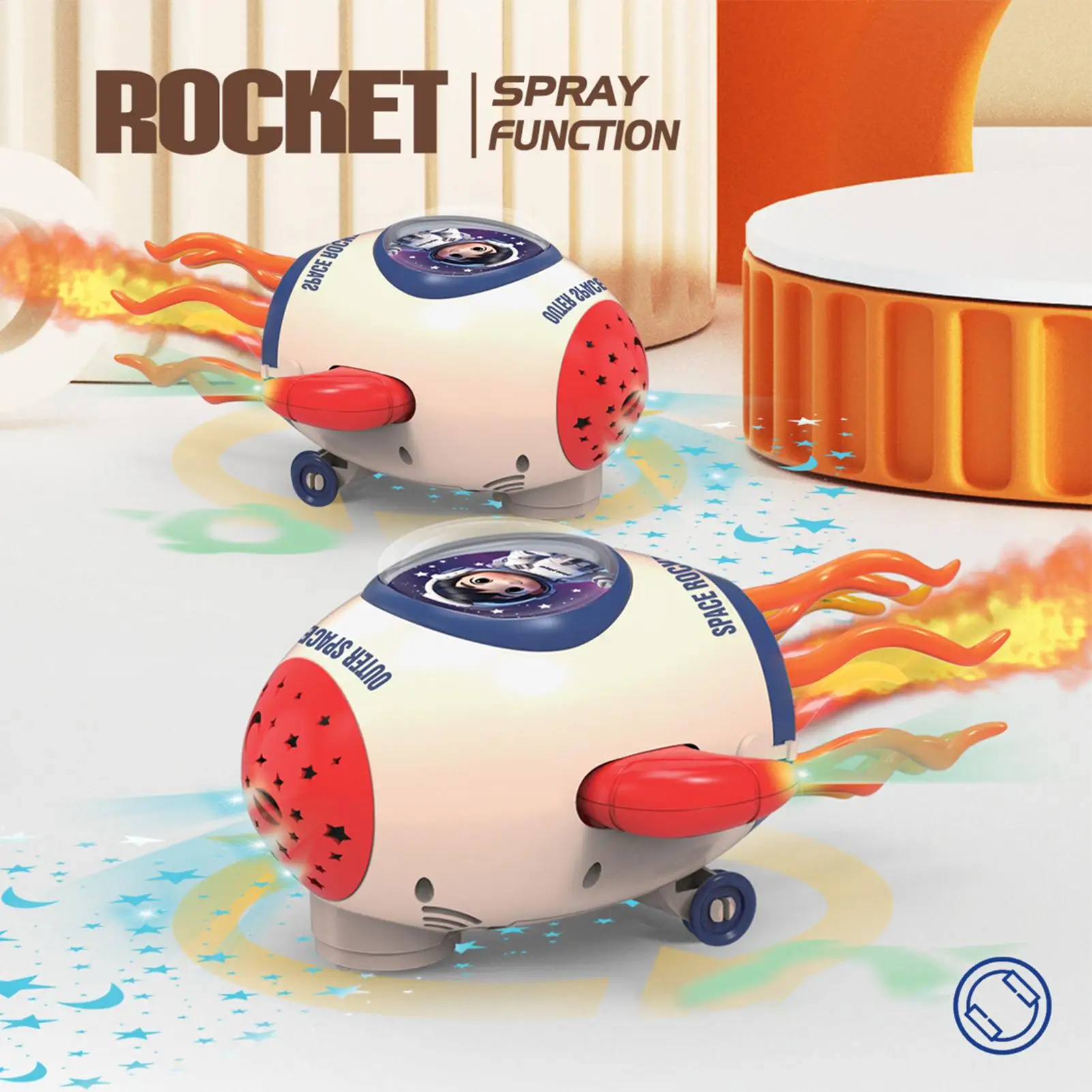 Dancing Toy Rechargeable Dancing Rocket Toy Lighted Projector Music Doll for Festival Indoor Holiday Home Table Event Party