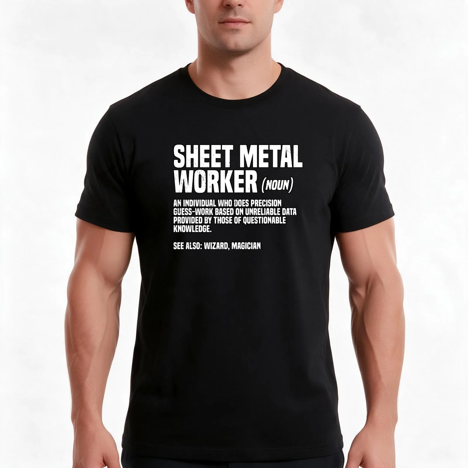 Sheet Metal Worker Shirt T-Shirt, Summer Casual Cotton Tee, Oversized Streetwear Tops, Vintage Graphic Print, Unisex Men Women
