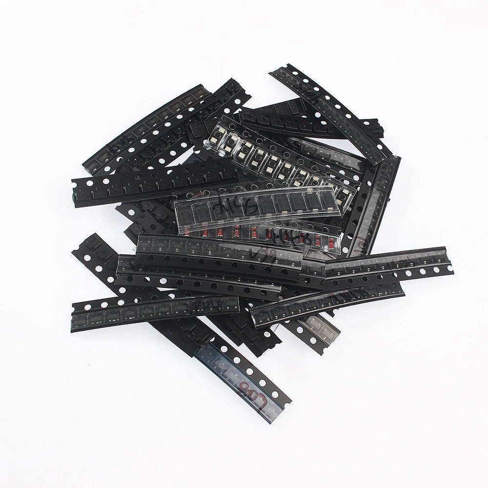 350pcs SMD Transistor and Diode Assortment Kit 1N4148 M1 S9012 S9013 S9014 S9015 S9018 S8550 S8050 2N2222 2N3904 SOT-23 PNP/NPN