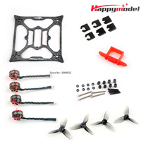 HappyModel Bassline 2S 2inch Micro 90mm Carbon Frame Kits EX1103 Motor TPU Bracket M2 Screw Damping Ball For Replacement parts