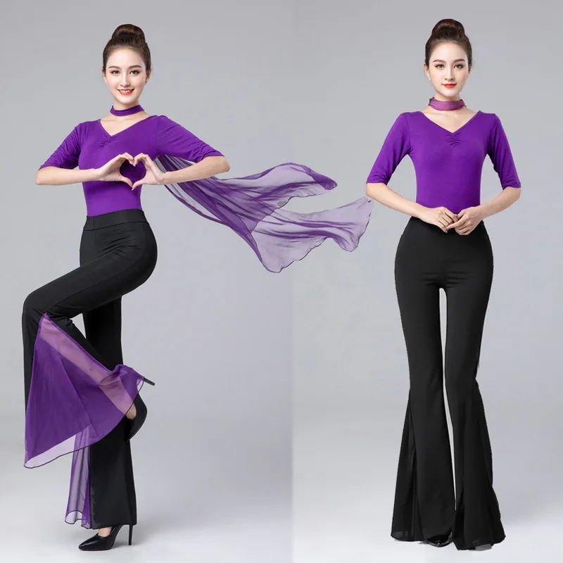 

Purple body shape suit, dance suit, catwalk model, ballet practice and training suit, training etiquette, modal yoga suit