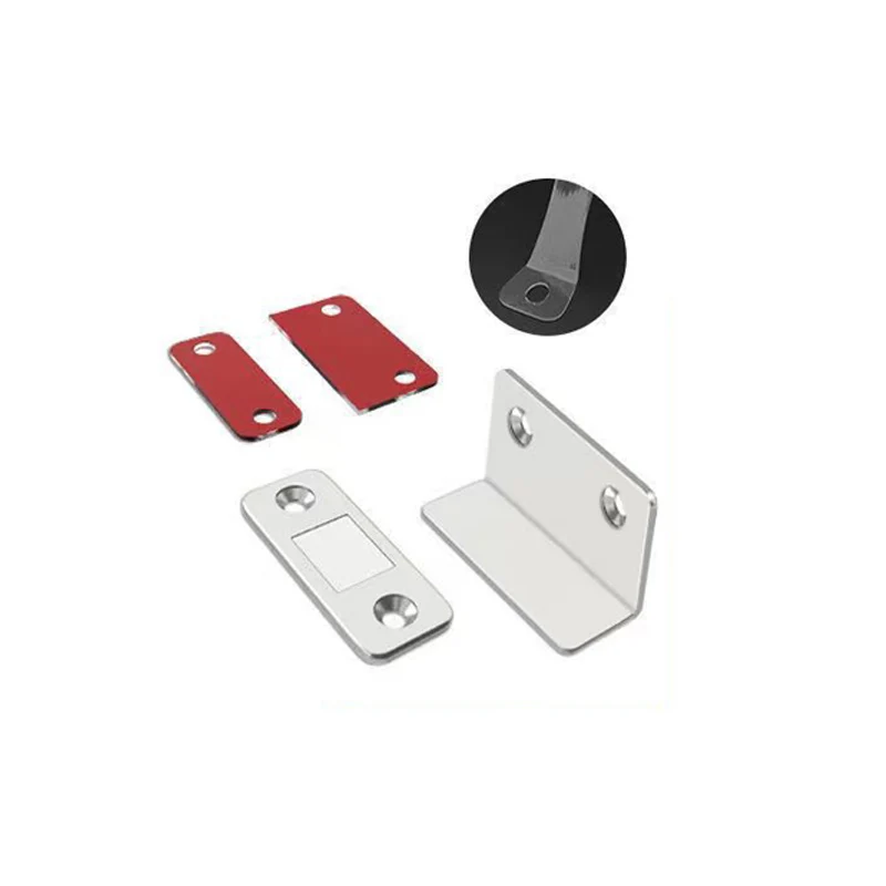 1PCS Cabinet Door Suction L-Type Invisible Wardrobe Strong Magnetic Suction Non Perforated Sliding Door Micro Magnetic Touch